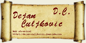 Dejan Čuljković vizit kartica